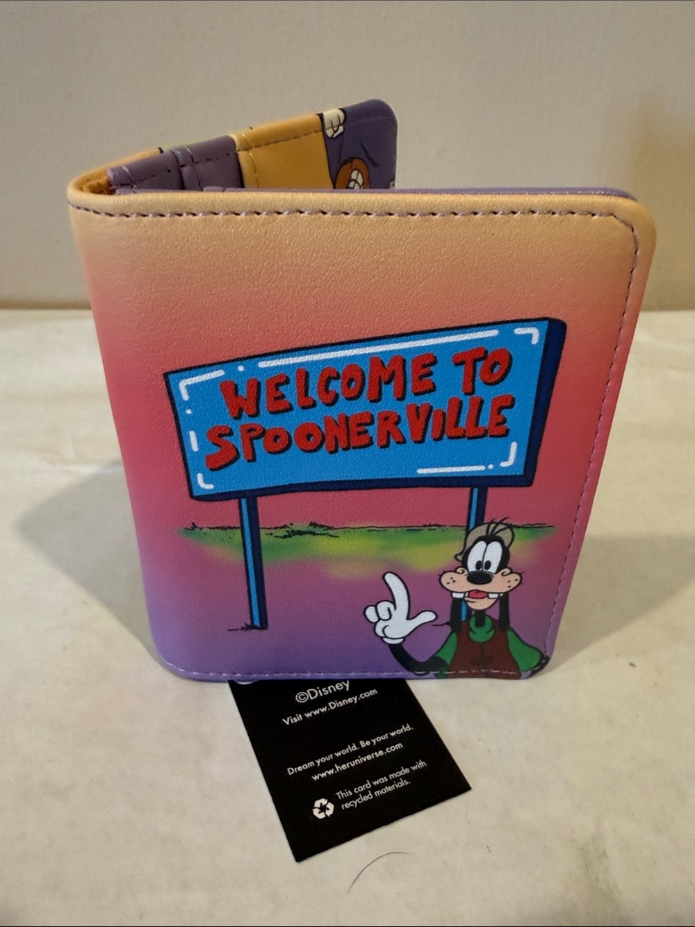 Disney Goofy 'Welcome to Spoonerville' Wallet - Pink Purple Blue